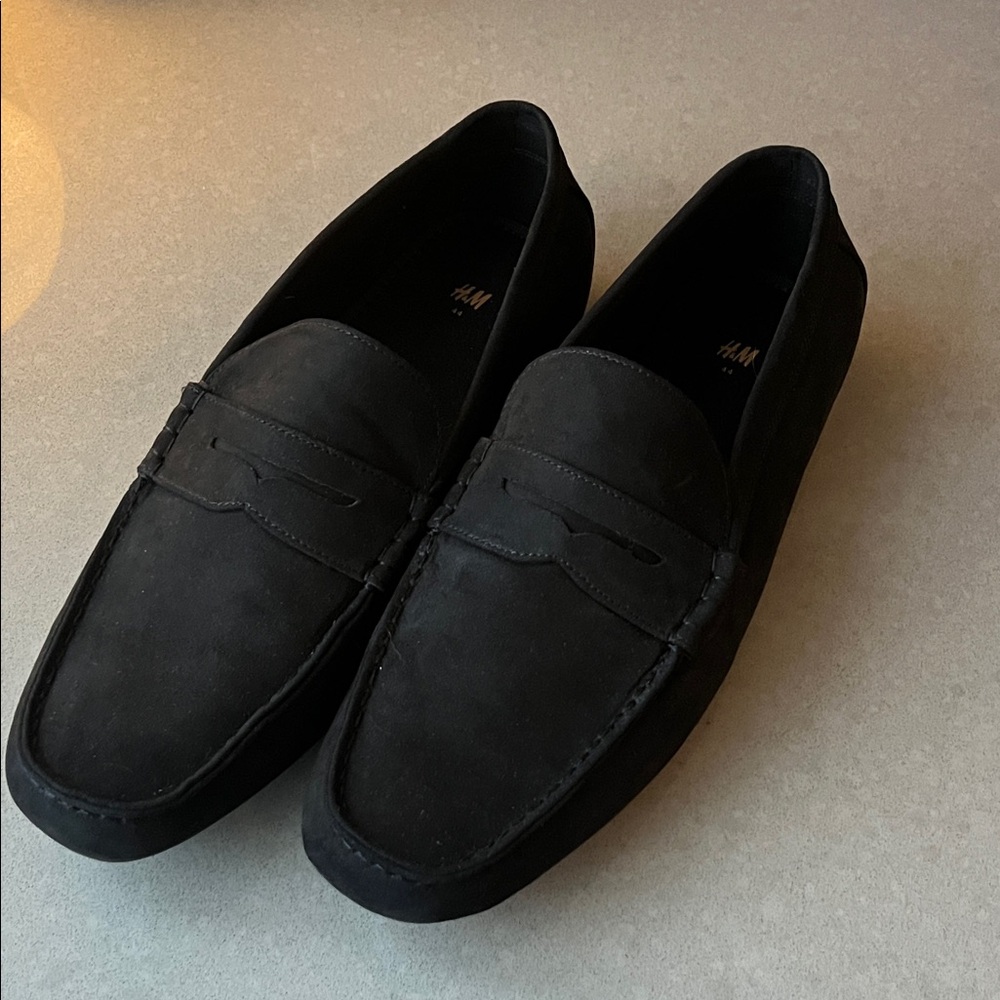 H&M Men's Suede Black Loafers
